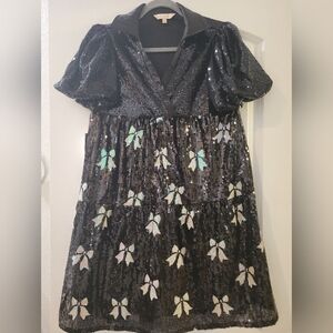 Simply Southern Black Sequin Dress